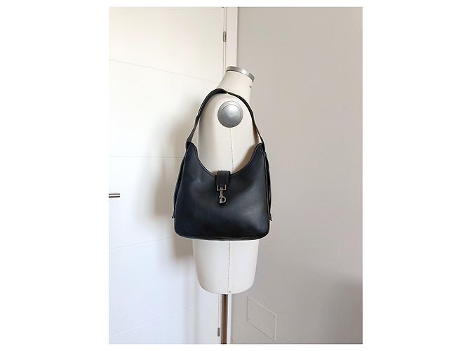 Gucci Jackie Borsa a Tracolla in Pelle Nera Nero - vista 17
