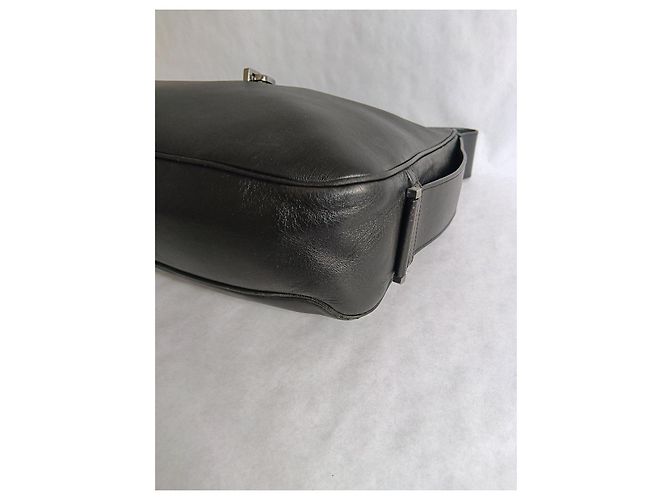 Gucci Jackie Borsa a Tracolla in Pelle Nera Nero - vista 9