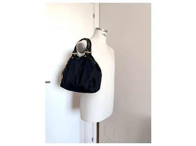Borsa Gucci Sukey GG Supreme Canvas Nero - vista 12