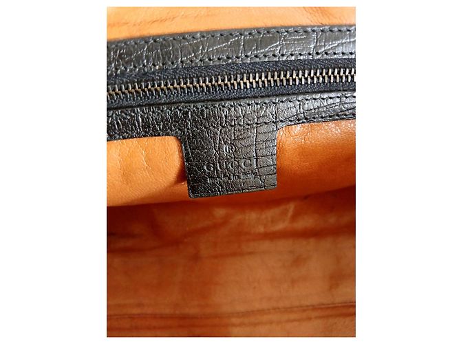 Gucci Bamboo Borsa a Mano in Pelle Nera Nero - vista 14