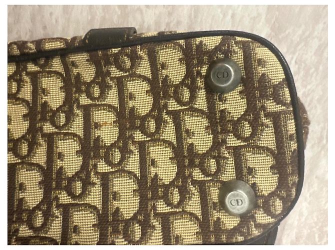 Bolsa Dior Monogramme em lona e couro castanho Marrom - vista 4