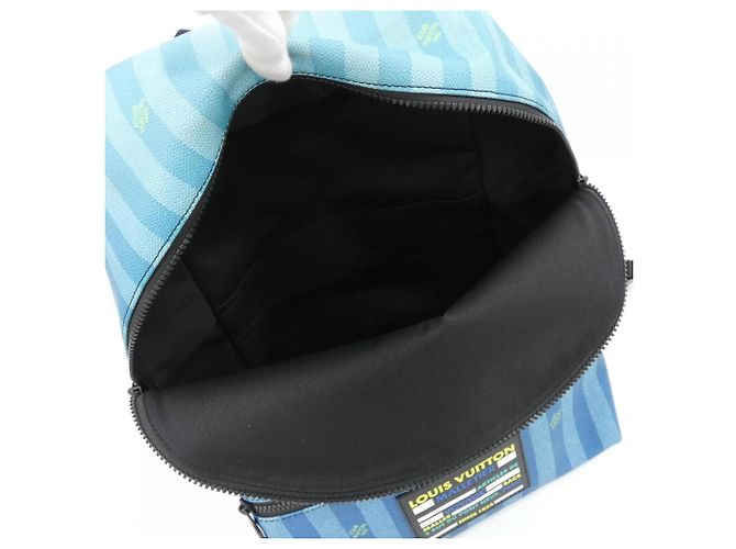 Zaino Louis Vuitton Discovery PM M59913 Blu Verde chiaro - vista 7