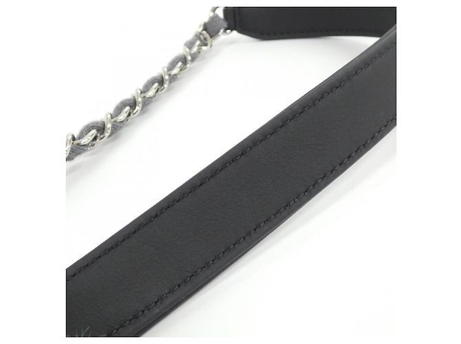 Borsa a tracolla Chanel Deauville Line 57536 Nero - vista 4