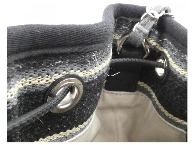 Borsa a tracolla Chanel Deauville Line 57536 Nero - vista 6