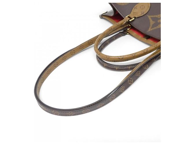 Borsa Louis Vuitton Monogram Giant OnTheGo GM Marrone Monogramma - vista 5