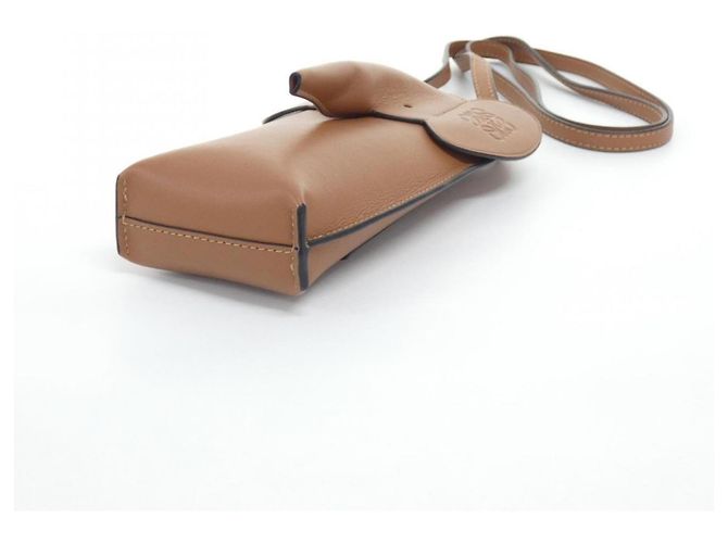 Borsa a Spalla Loewe Elephant Pocket Marrone - vista 3