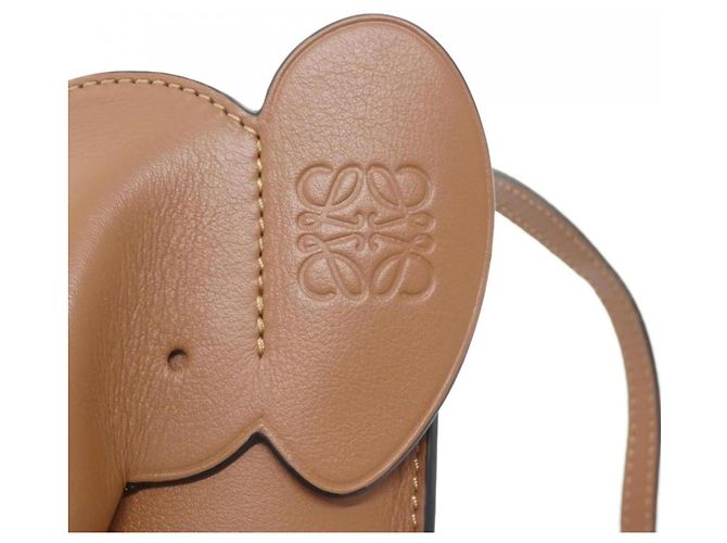 Borsa a Spalla Loewe Elephant Pocket Marrone - vista 4