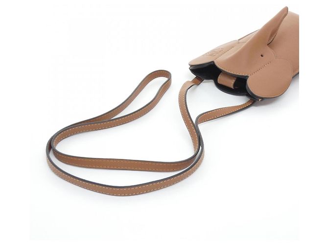 Borsa a Spalla Loewe Elephant Pocket Marrone - vista 6