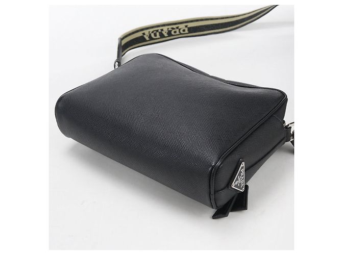 Borsa a tracolla in pelle Saffiano da uomo Prada Nero - vista 2