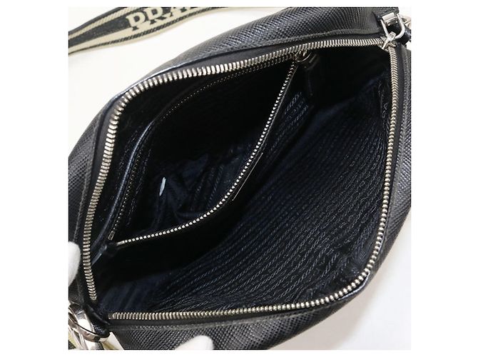 Borsa a tracolla in pelle Saffiano da uomo Prada Nero - vista 3