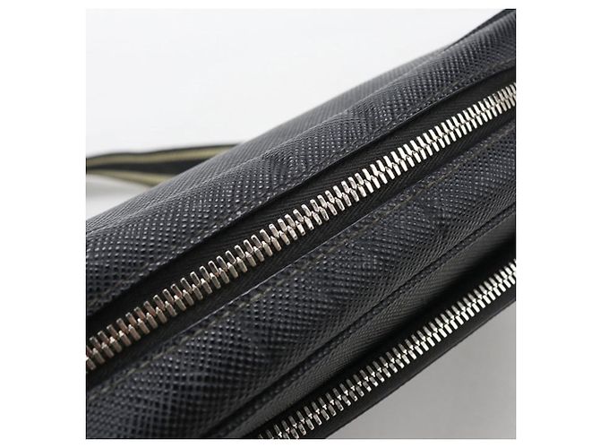 Borsa a tracolla in pelle Saffiano da uomo Prada Nero - vista 5