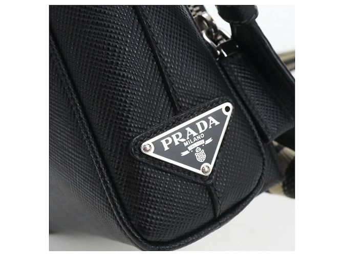 Borsa a tracolla in pelle Saffiano da uomo Prada Nero - vista 6