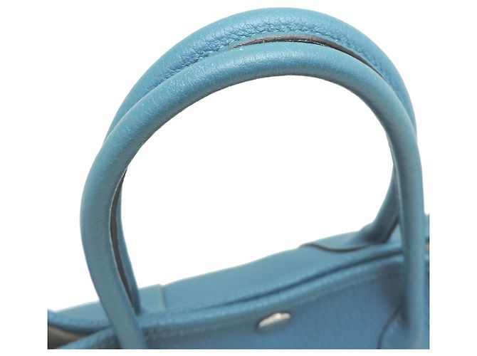 Hermès Borsa Tote Hermes Garden Party TPM X Stamp Blu Blu chiaro - vista 5