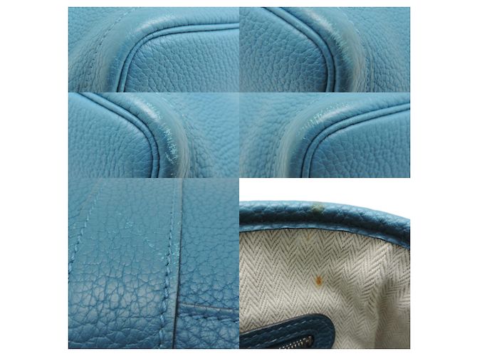 Hermès Borsa Tote Hermes Garden Party TPM X Stamp Blu Blu chiaro - vista 8