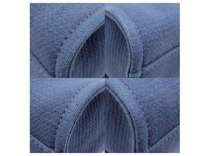 Chanel Deauville MM Schultertasche Marineblau - Ansicht 8