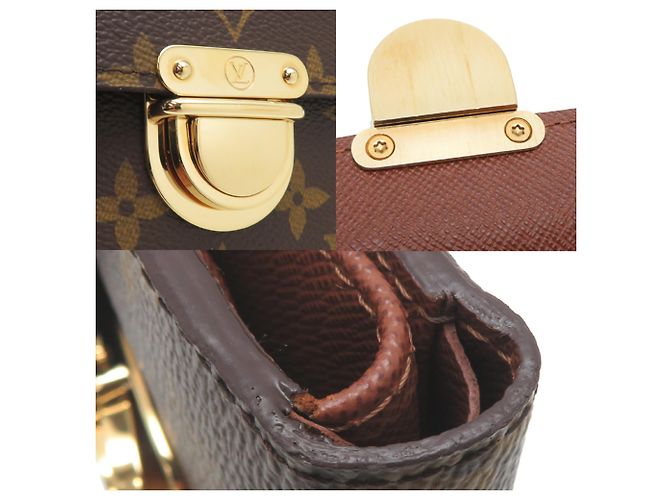 Cartera tríptico para mujer Louis Vuitton Portefeuille Koala Castaño - vista 9
