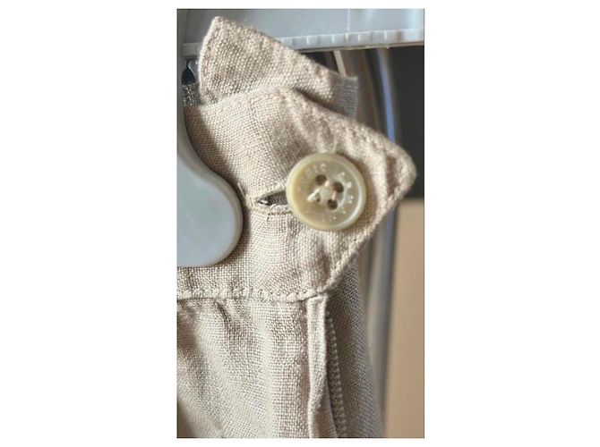 Falda de lino beige Emporio Armani - vista 4