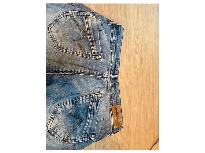 Autre Marque Gaudi Jeans 'Sunny Cropped' Vaqueros slim azul lavado - vista 4