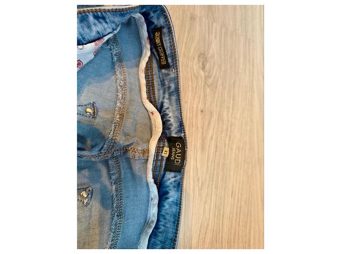 Autre Marque Gaudi Jeans 'Sunny Cropped' Vaqueros slim azul lavado - vista 6