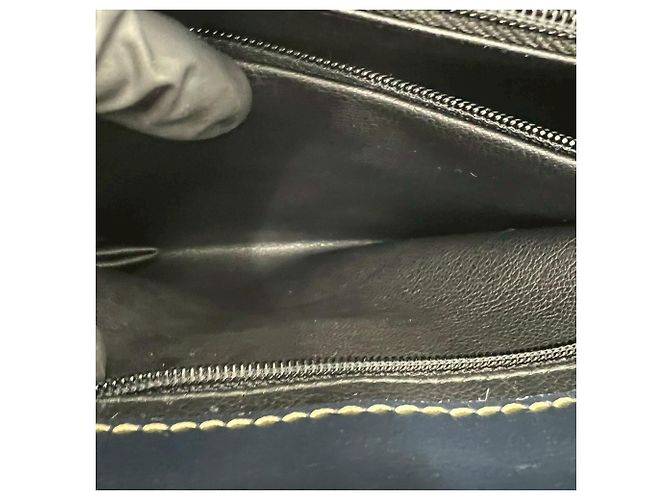 Borsa a tracolla in pelle blu navy Yves Saint Laurent - vista 10