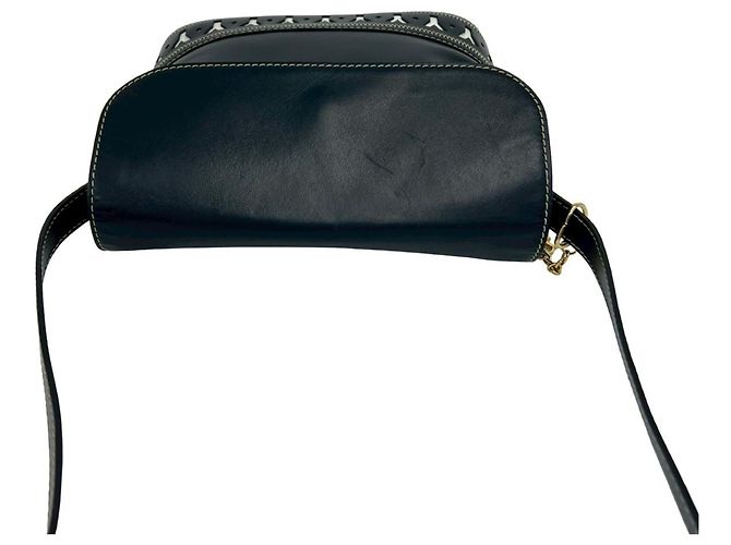 Borsa a tracolla in pelle blu navy Yves Saint Laurent - vista 4