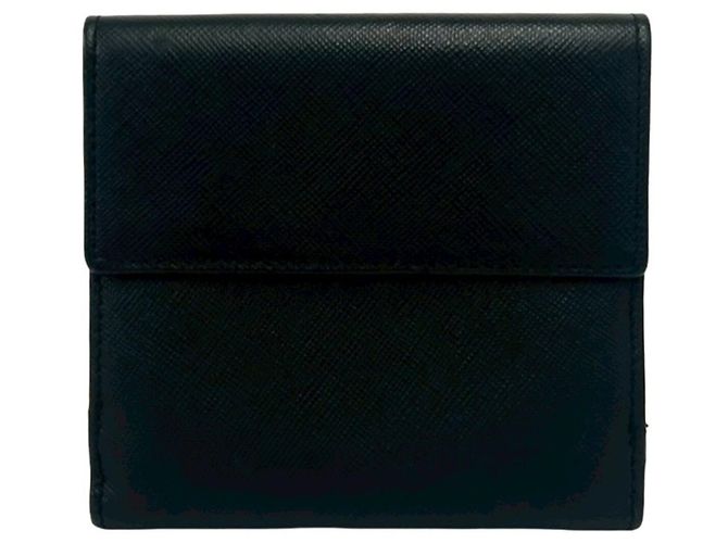 Gancini Salvatore Ferragamo Leder-Bifold-Geldbörse Schwarz - Ansicht 2