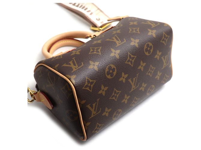 Borsa a Spalla Louis Vuitton Speedy Bandoulière 20 Beige - vista 3