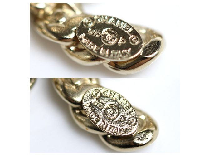 Orecchini a clip Chanel in metallo dorato e strass D'oro - vista 7