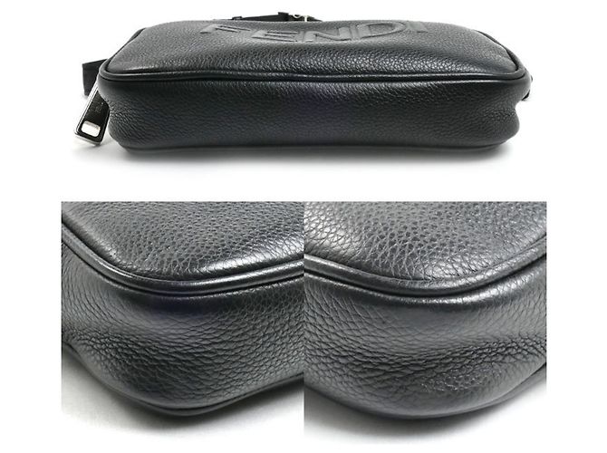 Borsa a tracolla Fendi in pelle nera Nero - vista 4