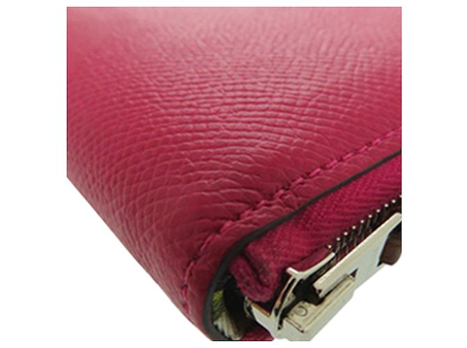 Silk In Cartera compacta de seda y Epsom rosa Hermès - vista 14