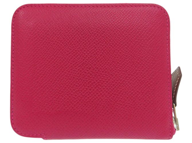 Silk In Cartera compacta de seda y Epsom rosa Hermès - vista 2