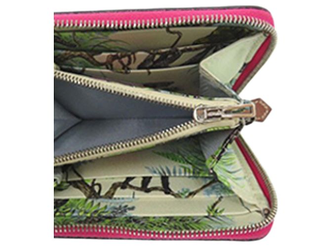 Silk In Cartera compacta de seda y Epsom rosa Hermès - vista 4
