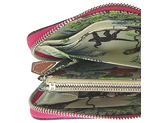 Silk In Cartera compacta de seda y Epsom rosa Hermès - vista 5