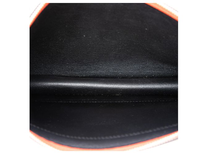 Céline Celine Orange Tricolor Leather Pocket Envelope Zip Crossbody Arancione - vista 4