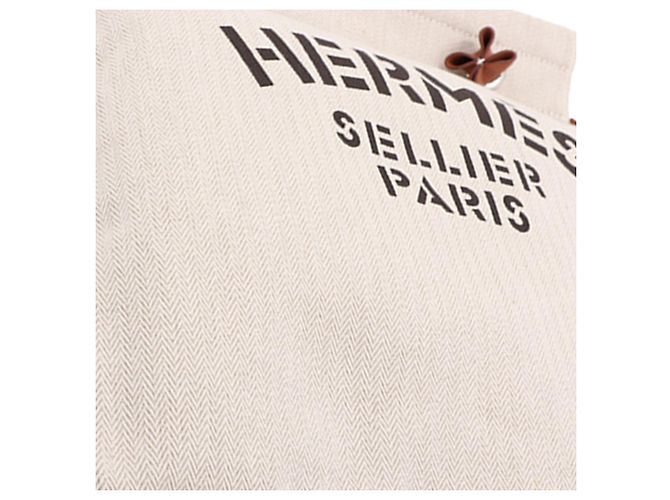 Hermès Beige Toile Aline Grooming Bag MM - vista 6