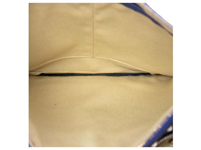 Borsa a tracolla Valentino in pelle blu Rockstud con tripla zip Blu navy - vista 4