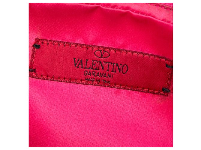 Bolso bandolera Valentino Pink Leather Rockstud Double Zip Chain Rosa - vista 5