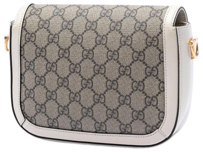 Gucci Beige Small GG Supreme Web Horsebit 1955 Crossbody - vista 2