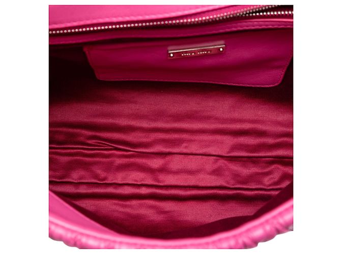 Borsa Miu Miu Matelassé Nappa Rosa con Catena di Cristalli - vista 4