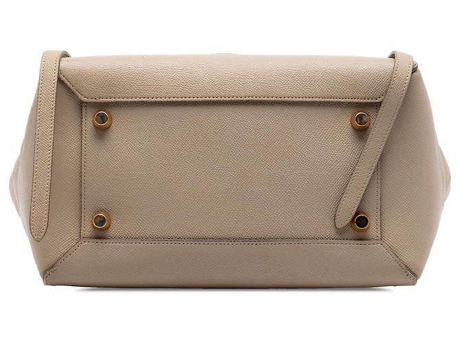Céline Celine Borsa Belt in pelle di vitello granulata mini beige - vista 3