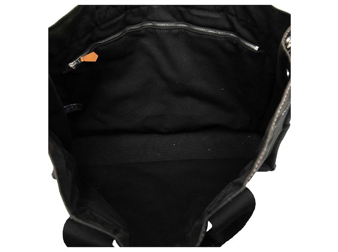 Hermès Fourre Tout MM in tela nera Nero - vista 4