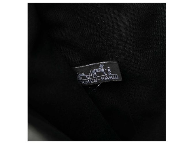 Hermès Fourre Tout MM in tela nera Nero - vista 5