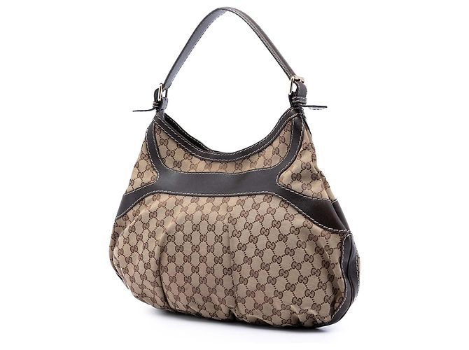 Gucci Beige Large GG Canvas Dialux Queen Hobo Bege - vista 2
