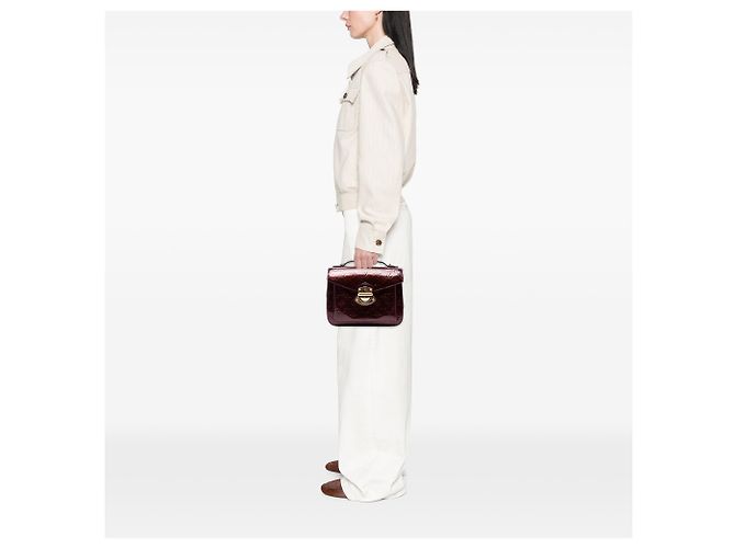 Louis Vuitton Red Monogram Vernis Mirada Rosso Bordò - vista 6