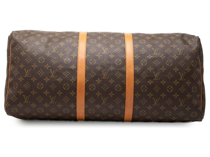 Louis Vuitton Marrone Monogram Keepall 60 - vista 3