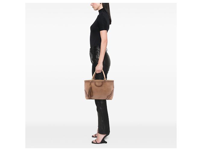 Gucci Duilio Tote in braun Large Microguccissima Brogue - Ansicht 5