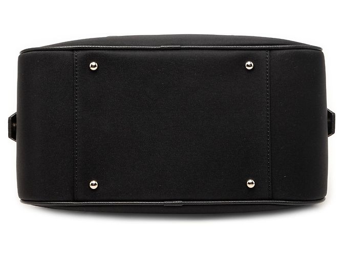 Burberry Black Nova Check Nylon Handtasche mit Besatz Schwarz - Ansicht 3