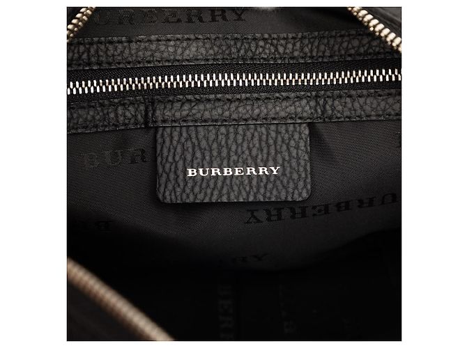 Burberry Black Nova Check Nylon Handtasche mit Besatz Schwarz - Ansicht 5