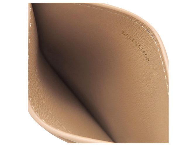 Tarjetero de cuero marrón Balenciaga Castaño Camello - vista 4