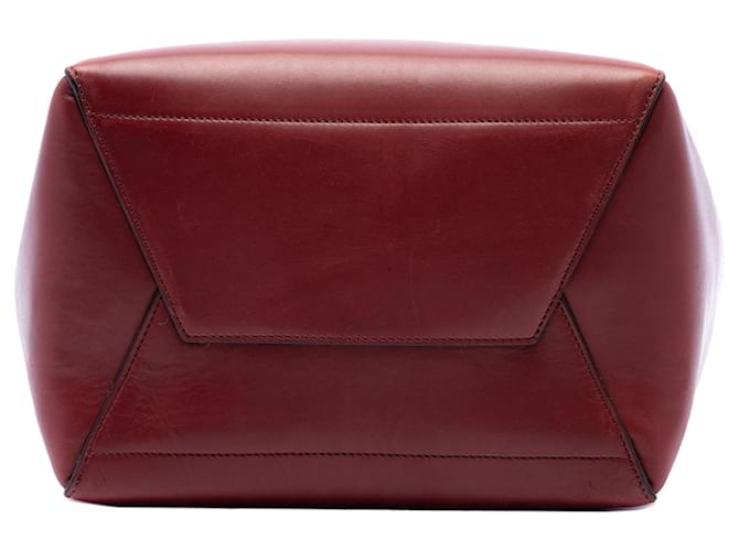 Céline Borsa a secchiello Celine Red Medium in pelle Sangle Rosso Bordò - vista 3